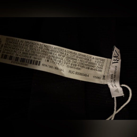 Zara Black Ribbed Textured Halter Dress(Pit to pit 13” & Length 38”) - Picture 5 of 6